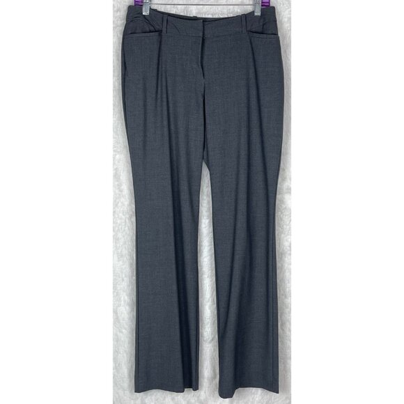 Worthington Size 6 Dark Gray Curvy Fit Perfect Trouser Pants Front Pockets - Picture 1 of 7